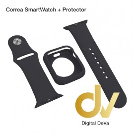 Correa SmartWatch + Protector 42mm Negro