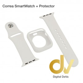 Correa SmartWatch + Protector 42mm Blanco