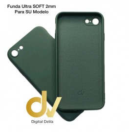 iPhone XR Funda Silicona Soft 2mm Verde Militar