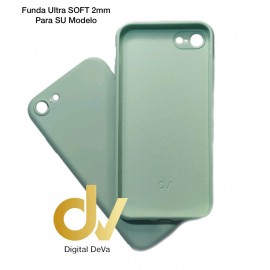 iPhone X / XS Funda Silicona Soft 2mm Verde Sage