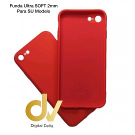 iPhone 12 Mini 5.4 Funda Silicona Soft 2mm Rojo