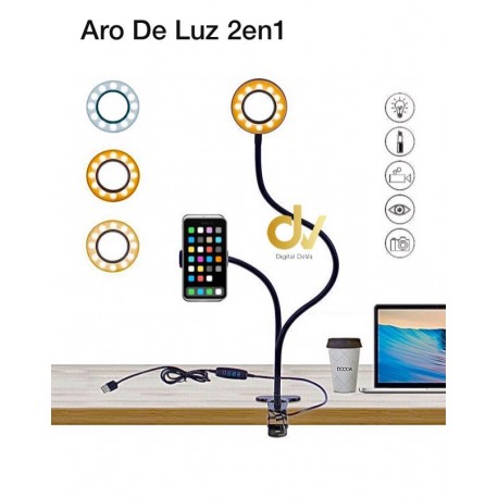 Aro De Luz Pinza 2en1