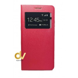 A12 5G Samsung Funda Libro 1 Ventana Con Cierre Imantada  Rojo