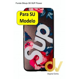 iPhone 12 6.1 / 12 Pro 6.1 Funda Dibujo 5D Supr Floral Negro