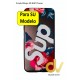 iPhone 12 Pro Max Funda Dibujo 5D Supr Floral Negro
