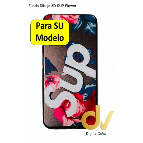 iPhone 12 Pro Max Funda Dibujo 5D Supr Floral Negro