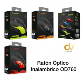 Raton Optico Inalambrico OD760 Verde