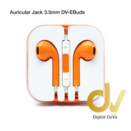 Auricular Jack 3.5mm DV-EBuds Naranja