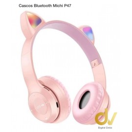 Cascos Bluetooth Michi P47 Rosa