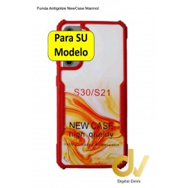S21 Plus 5G Samsung Funda NewCase Marmol Rojo