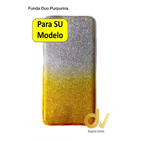 A10S Samsung Funda Duo Purpurina Dorado