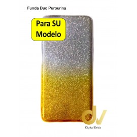 S10 Samsung Funda Duo Purpurina Dorado