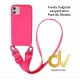 iPhone X / XS Funda Colgante Langyard 4mm Rosa Neon