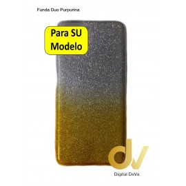A21S Samsung Funda Duo Purpurina Dorado