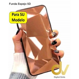 iPhone 12 6.1 Funda Espejo 5D Rosa Dorado