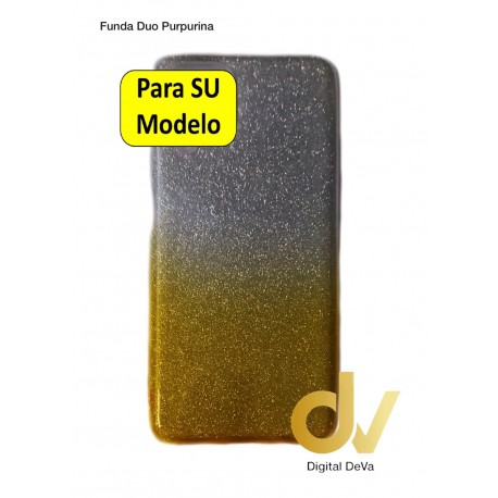 iPhone 13 Pro Max Funda Duo Purpurina Dorado