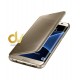 S9 Samsung Funda Flip Case Espejo Dorado
