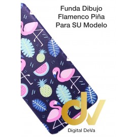 Y7 2019 Huawei Funda Dibujo 5D Flamencos