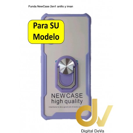 A72 5G Samsung Funda NewCase 2en1 Anillo e Iman Lila