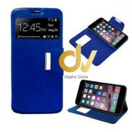 J7 Prime Samsung Funda Libro Con Cierre 1 Ventana Azul
