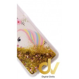 J8 2018 Samsung Funda Agua Purpurina Unicornio