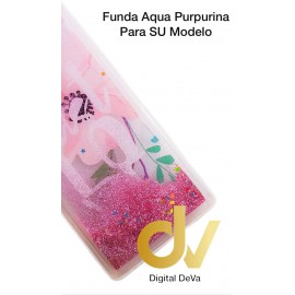 A6 Plus 2018 Samsung Funda Agua Purpurina Love Rosas