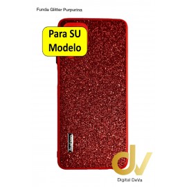iPhone 12 Pro Max Funda Glitter Purpurina Rojo