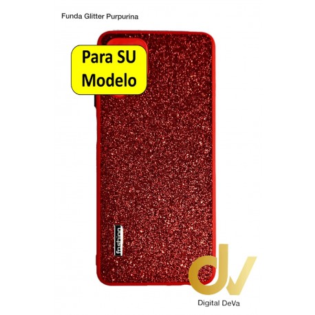 A22 5G Samsung Funda Glitter Purpurina Rojo