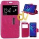 iPhone X / XS Funda Libro Con Cierre 1 Ventana Rosa