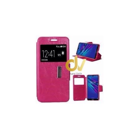 iPhone X / XS Funda Libro Con Cierre 1 Ventana Rosa
