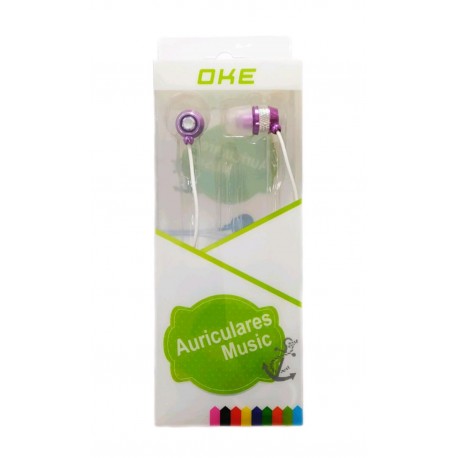 Auricular Con Jack 3.5mm Music OKE Lila