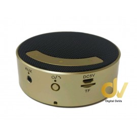 Altavoz Bluetooth Touch Metálico Dorado