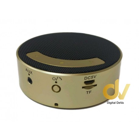 Altavoz Bluetooth Touch Metálico Dorado
