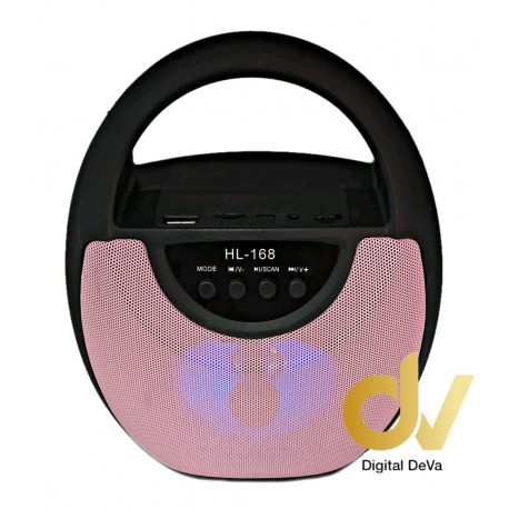 Altavoz Bluetooth S12 Cromado SXQF-1688 Rosa