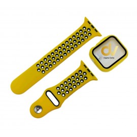 Correa Dots + Protector 44mm Amarillo