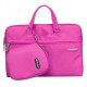 Bolso Portatil + Neceser Fucsia