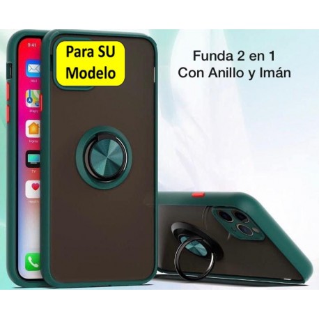 S22 Plus 5G Funda Zerf 2 En 1 Con Anillo e Iman Verde