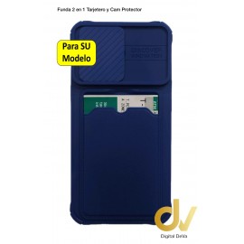 iPhone 13 Pro Max Funda 2 En 1 Tarjetero y Cam Protector Azul