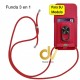 A12 5G Samsung Funda 3 En 1 Rojo