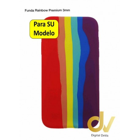 iPhone 12 Pro Max Funda Rainbow UltraSuave Silicona Rojo