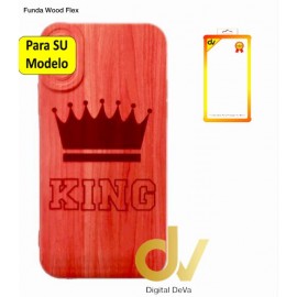 A13 4G Samsung Funda Wood Flex Mano King