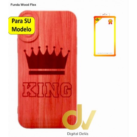 iPhone 13 6.1 Funda Wood Flex King