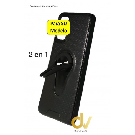 iPhone 11 Pro Max Funda Con Iman + Soporte Pinza Negro