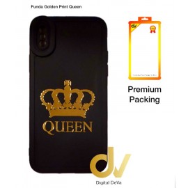 iPhone X / XS Funda Golden Print Queen