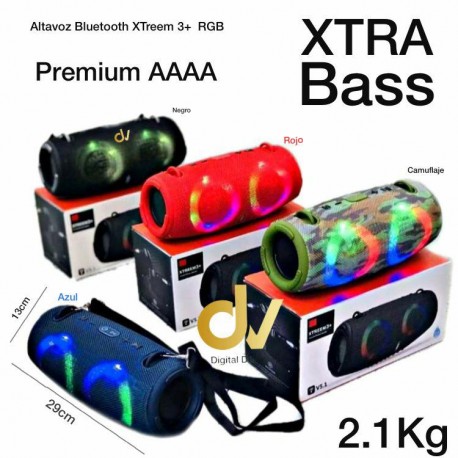 Altavoz Bluetooth XTreem 3+  RGB   AAAA Azul