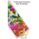 iPhone XS Max Funda Agua Purpurina Flores Tropical