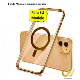 iPhone 14 Max Funda MagSafe Cromado Dorado