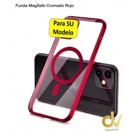 iPhone 14 6.1 Pro Funda MagSafe Cromado Rojo