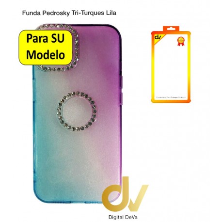 iPhone 14 Pro Max Funda Pedrosky Tricolor Turques Lila