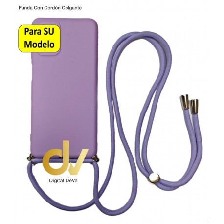 iPhone 12 Pro Max Funda Colgante Con Cordon Lila
